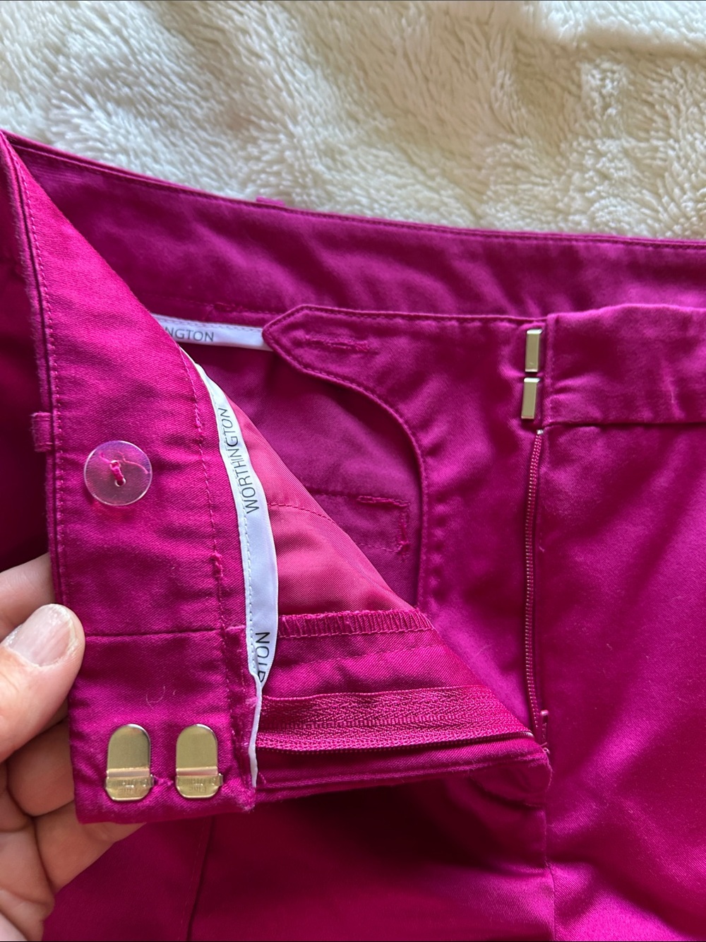 WORTHINGTON Bright Fuchsia High-Waist Tailored Shorts - Picture 5 of 5